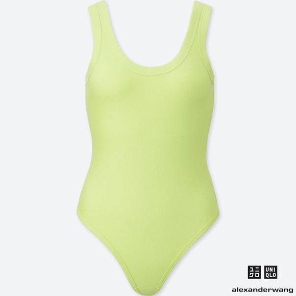 ALEXANDER WANG x UNIQLO Heat Tech Ribbed Sleeveless Bodysuit in Neon Size Large - Picture 2 of 7
